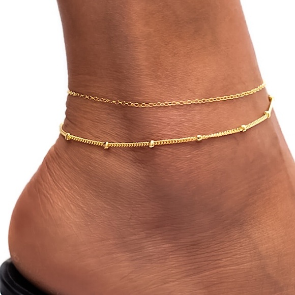 🔵𝟲𝟱%𝗢𝗙𝗙 𝗯𝘂𝗻𝗱𝗹𝗲𝘀 𝟯+🔵 NEW Thin Cable Chain Stainless Steel Anklet - Picture 12 of 15
